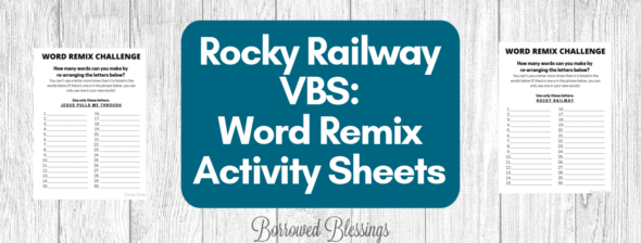 Rocky Railway VBS: Word Remix Activity Sheets